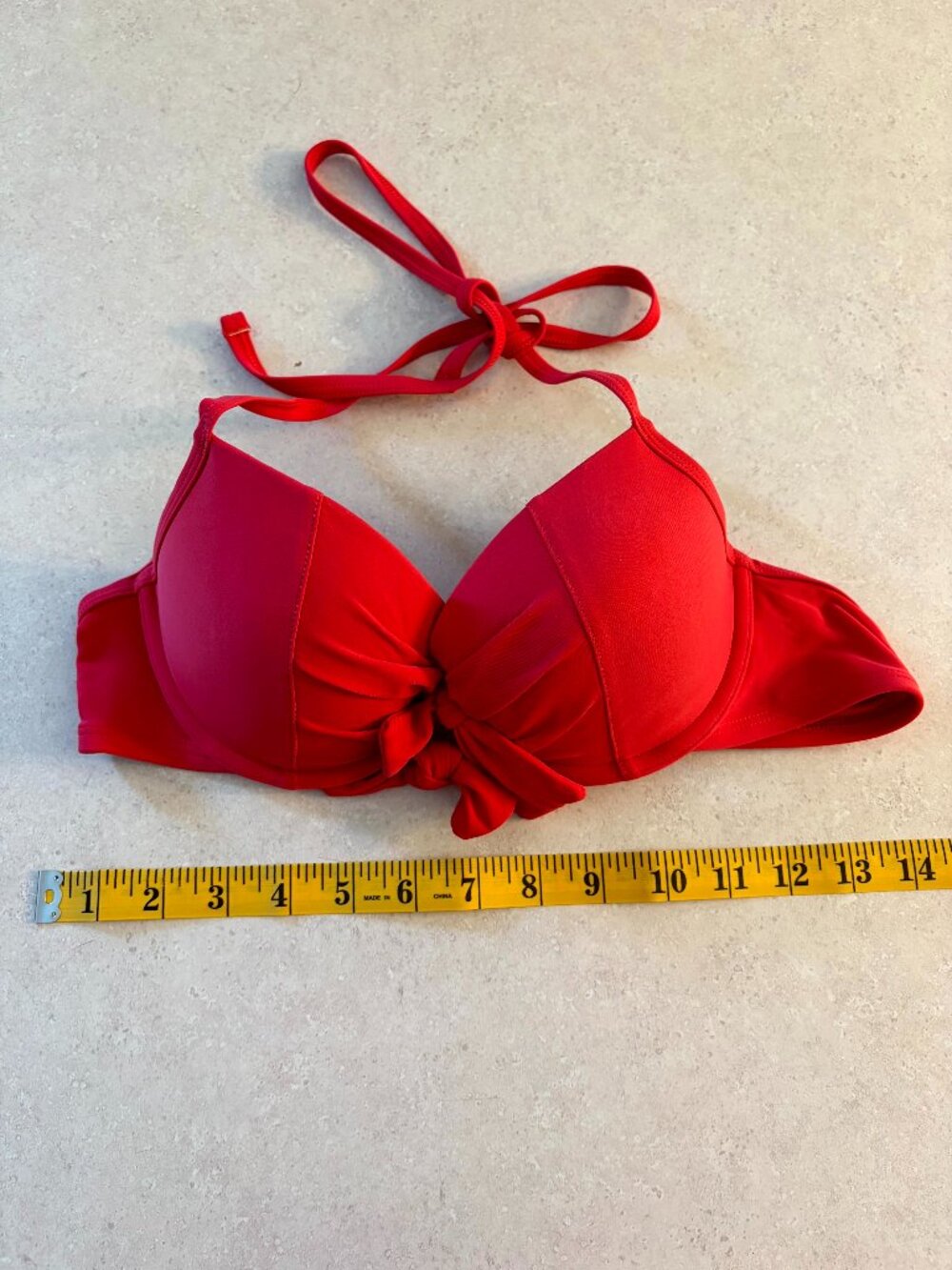 Aerie Women's Red Bikini top Underwire, padded, push up Red 36B
